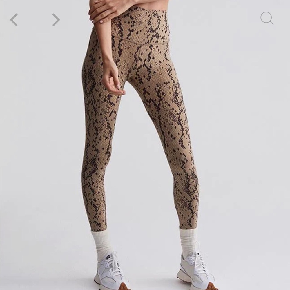 VARLEY Let’s Move High rise snakeskin leggings tights
